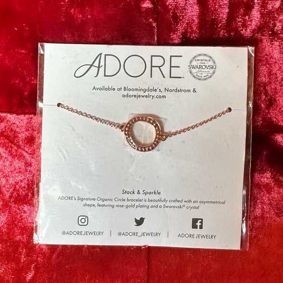 Adore by Swarovski Organic Circle Bracelet Rose Gold Plated Swarovski® Crystal - Picture 10 of 10